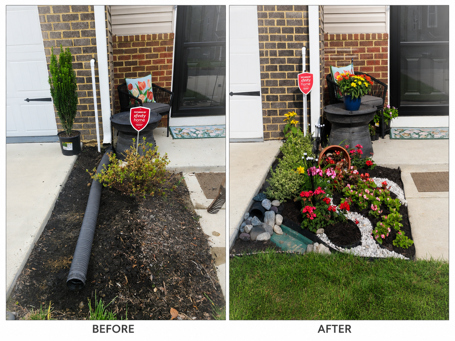 Decorative Front Garden before and after