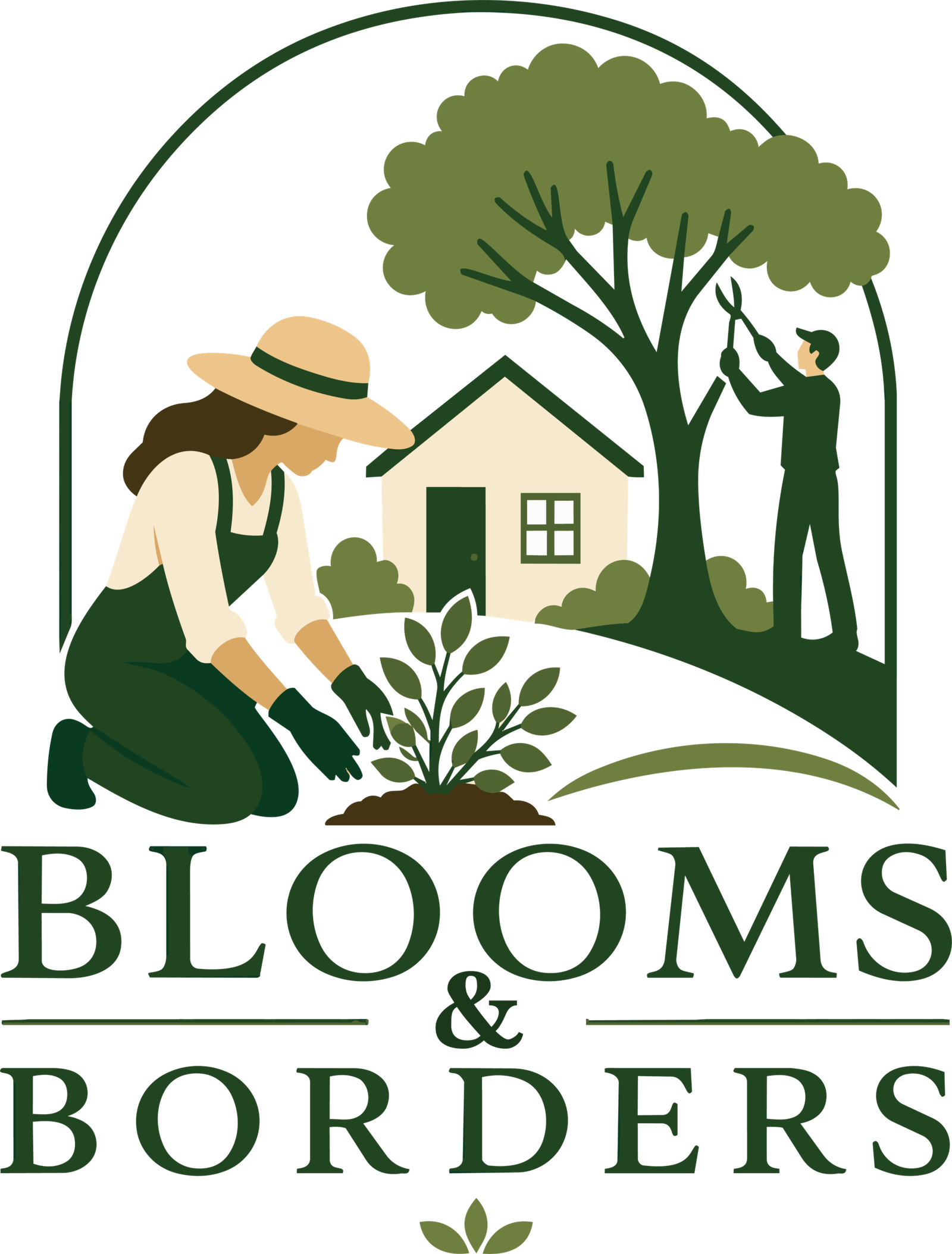 Blooms and Borders logo